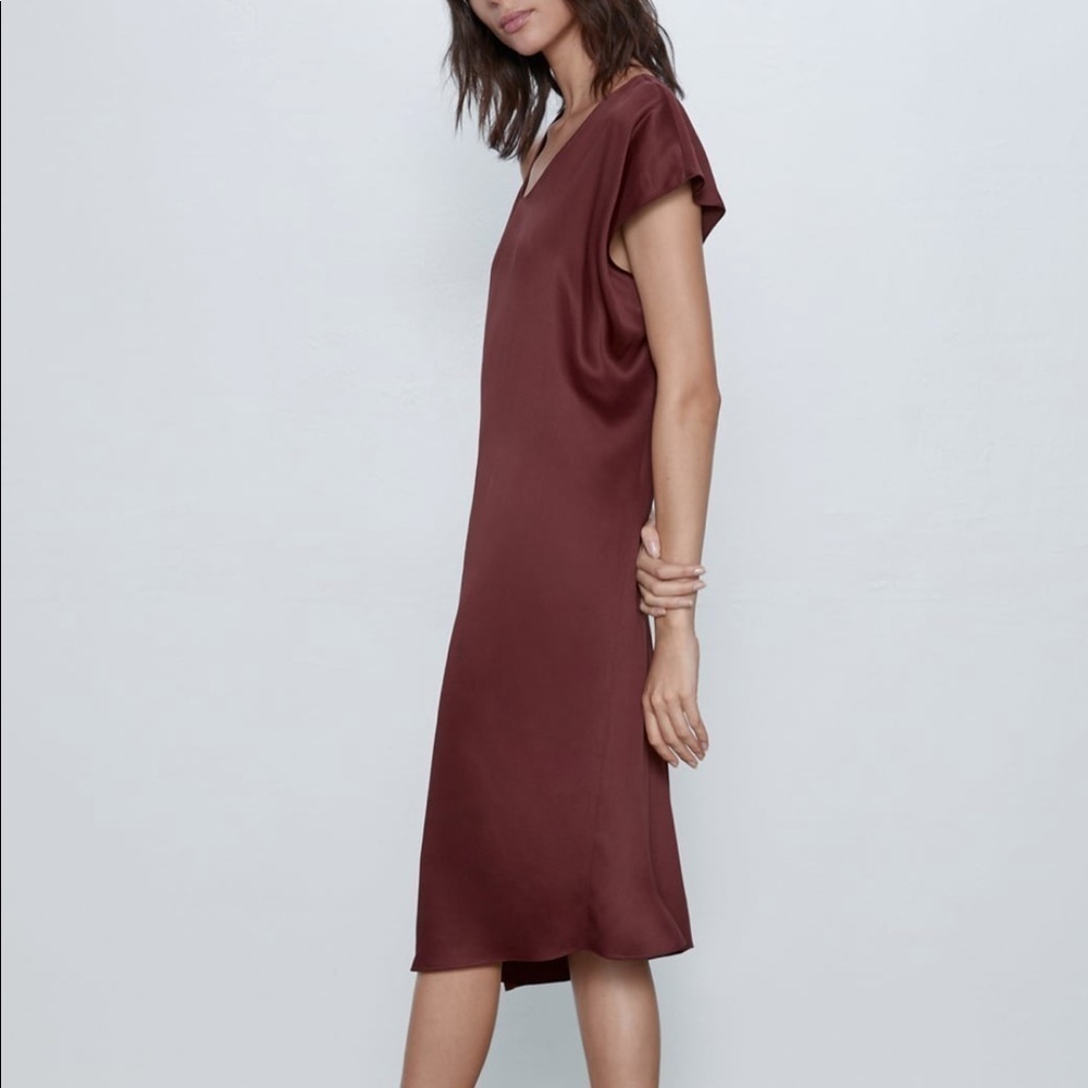 ZARA Asymmetric Midi Dress - Picture 5 of 7